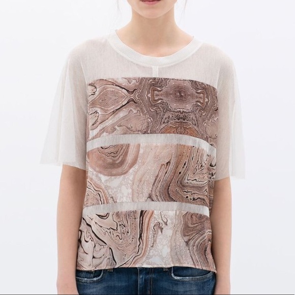 zara marble shirt